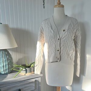 Cyrus Cream Cable Knit Cardigan